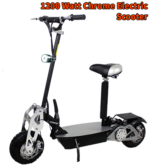 Urban 1200watt 36v LITHIUM Chrome Electric Scooter