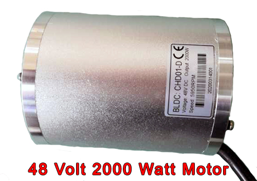 2000 watt Brushless 48 volt Electric Motor