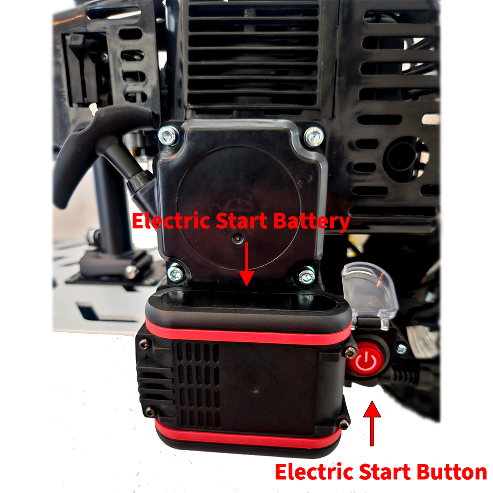 electric start button and battery