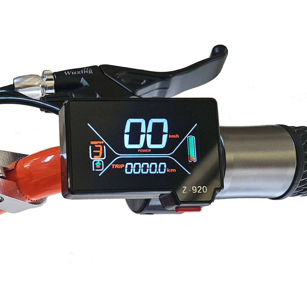 view of the digital speedometer