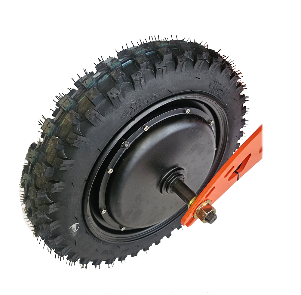 right view of the brushless rear hub motor