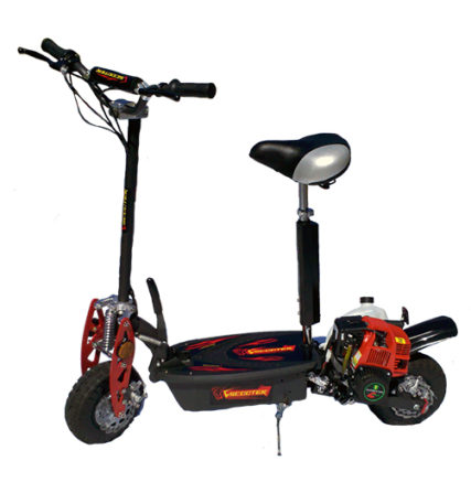 thumbnail image 2 of Blaze 49cc 2-Stroke Gas Scooter – Fast, Folding, 40KM Range, Adult Commuter, Black 2 of 3
